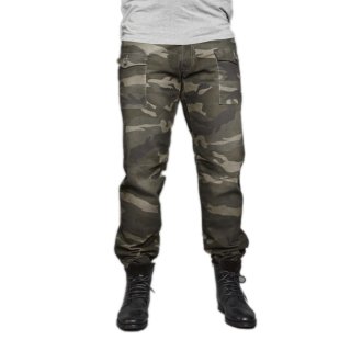 Restposten Camouflage Jeans Allsize Übergröße W58-L34
