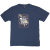 RESTPOSTEN Blaues BigSize T-Shirt mit Druck Allsize Replika