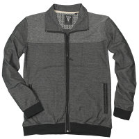 RESTPOSTEN Sweatshirt Jacke von Hajo in &Uuml;bergr&ouml;&szlig;e, schwarz gestreift