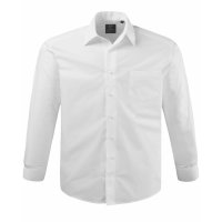 JP1880 BigSize Langarmhemd mit Variokragen | Weiß