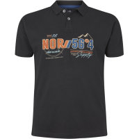North 56&deg;4 Poloshirt Stick Schwarz
