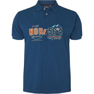 Poloshirt von North 56°4 mit Stickerei in blau