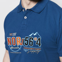 Poloshirt von North 56°4 mit Stickerei in blau