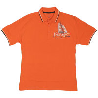 Orange farbenes Kitaro Poloshirt in...