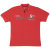 Kitaro XXL Poloshirt, rot mit Druck in Übergröße