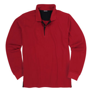 Rotes Sweatshirt mit Kragen von Adamo | Übergröße