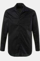 JP1880 BigSize Langarmhemd mit Variokragen | schwarz