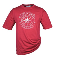 Bedrucktes Brigg T-Shirt in Übergröße | rot