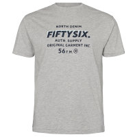 T-Shirt Druck grau Allsize 5XL