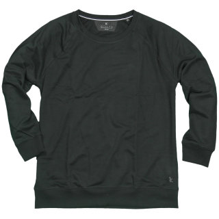 Rundhals Sweatshirt in schwarz von Kitaro | Übergröße