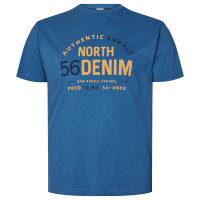 North 56°4 T-Shirt "Denim" Druck in blau