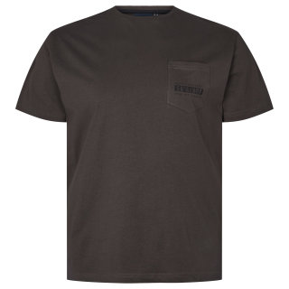 North 56°4 T-Shirt mit Brusttasche in anthrazit, Übergröße