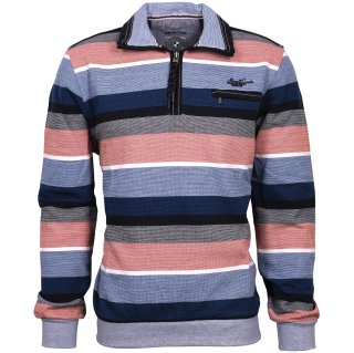Troyer Sweatshirt von Monte Carlo, blau gestreift