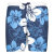 Schwimmshort Blumenmotiv blau von Adamo in Übergröße