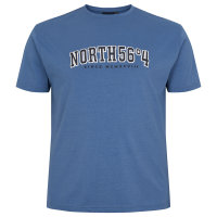 North 56&deg;4 bedrucktes T-Shirt in blau