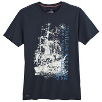 T-Shirt Modisch Druck blau Redfield 5XL