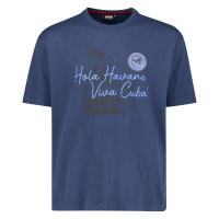 Adamo T-Shirt in Übergröße, blau Havanna