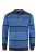 Blaues Hajo Sweatshirt, Knopfleiste in Übergröße