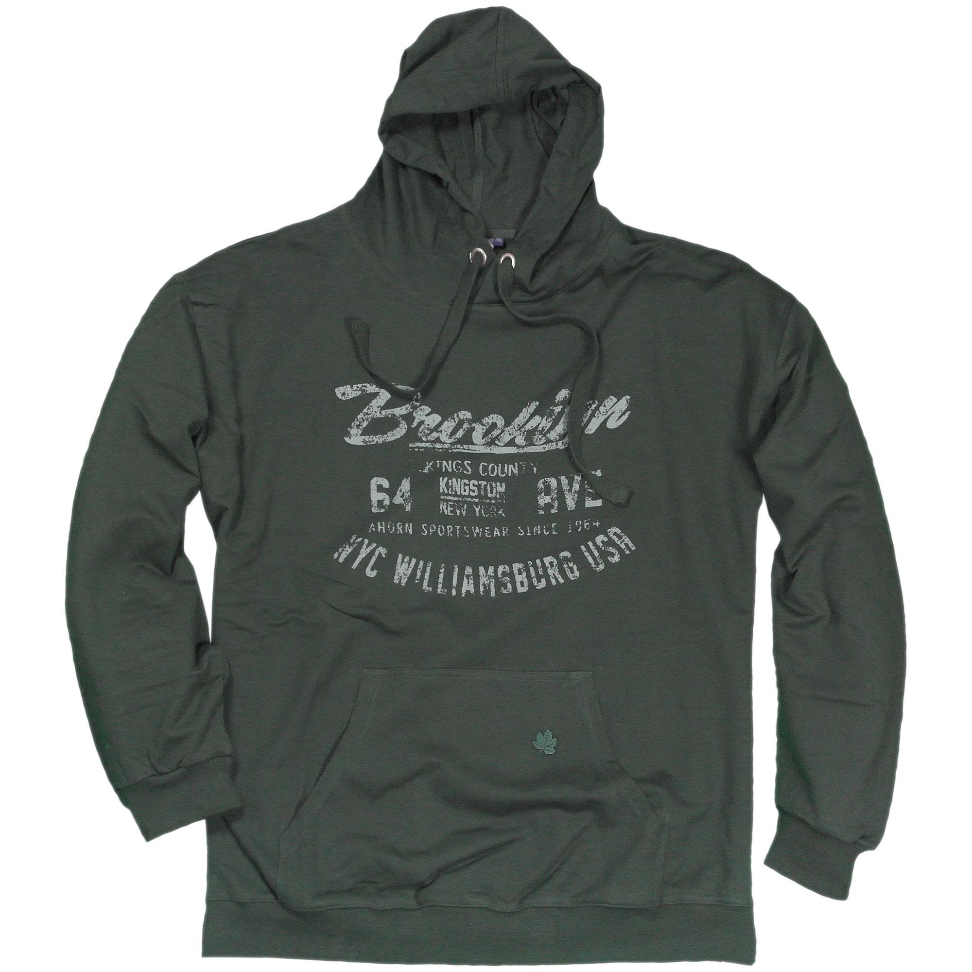 Ahorn Kapuzen Sweatshirt, grün in Übergröße, 52,95 €