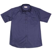 Kamro Kurzarm Hemd in Übergröße, blau