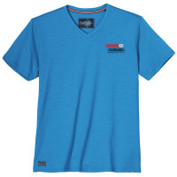 Redfield Plussize T-Shirt V Kragen in blau