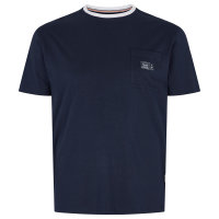 T-Shirt uni blau mit Brusttasche Allsize 5XL