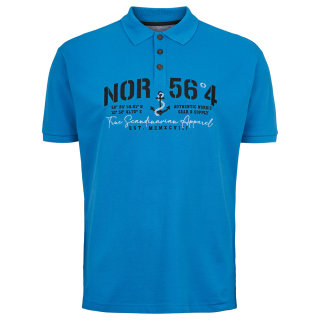 North 56°4 Poloshirt mit Stickerei in blau