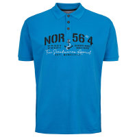North 56°4 Poloshirt mit Stickerei in blau