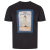 North 56°4 T-Shirt mit Leuchtturm Motiv in schwarz, Übergröße