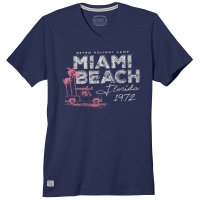 Redfield T-Shirt in blau mit Miami Beach Druck