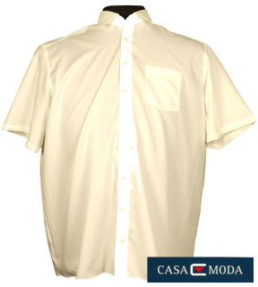 Kurzarm Business Hemd  von Casamoda in Beige 47/48 = 3XL