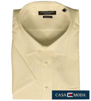 Kurzarm Business Hemd  von Casamoda in Beige 47/48 = 3XL