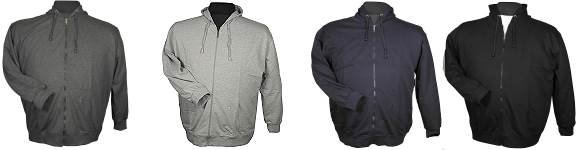 Ahorn Sweatshirt Jacke in Übergröße mit Kapuze in 4 Farben, 49,95 €