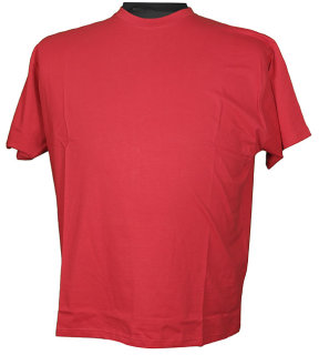 Basic T-Shirt in Übergröße Rot 10XL